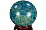 Bright Blue Apatite Sphere - Madagascar #121830-1